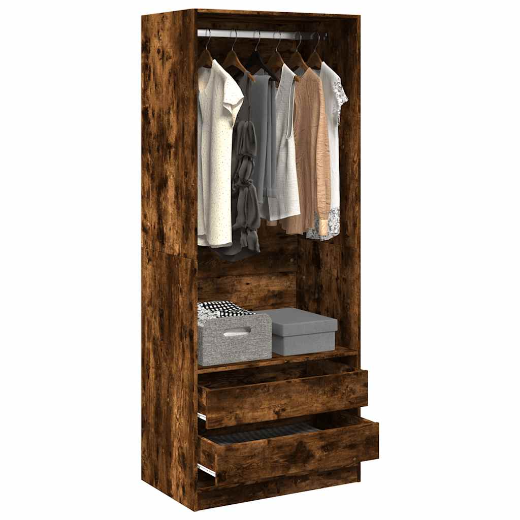Kleiderschrank mit 2 Schubladen Offen Garderoben Schrank (30-100)x80x200cm - Bild 52 von 103