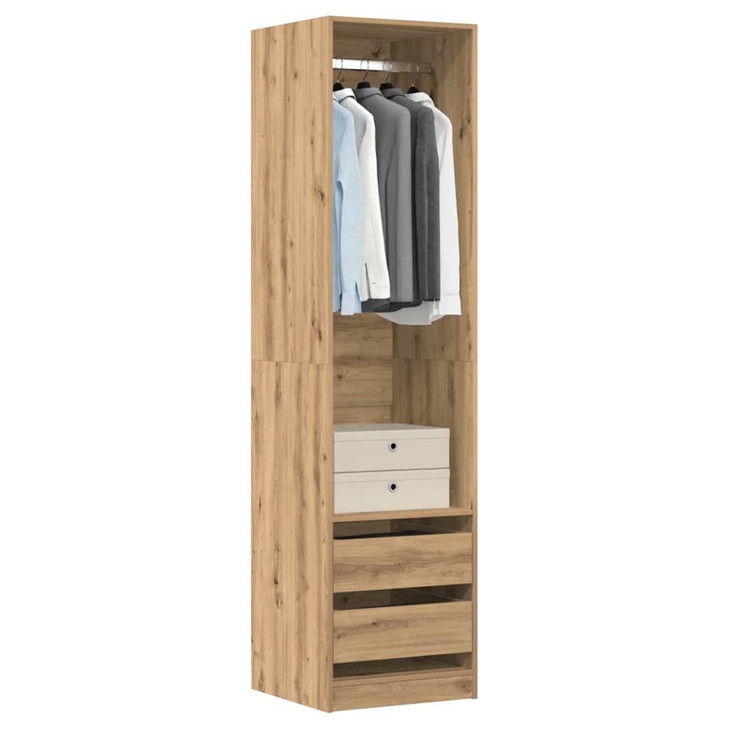 Kleiderschrank mit 2 Schubladen Offen Garderoben Schrank (30-100)x80x200cm - Bild 92 von 103