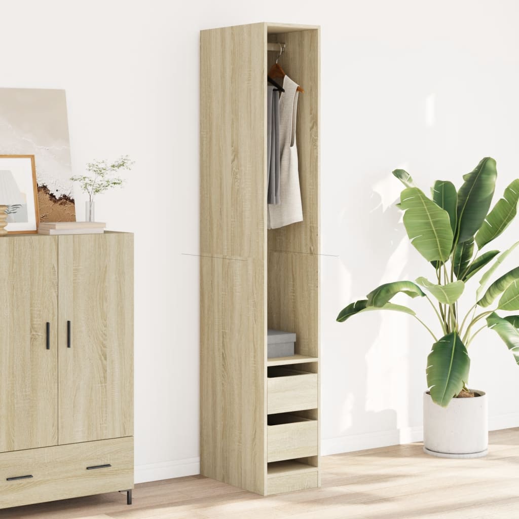 Kleiderschrank mit 2 Schubladen Offen Garderoben Schrank (30-100)x80x200cm - Bild 32 von 103