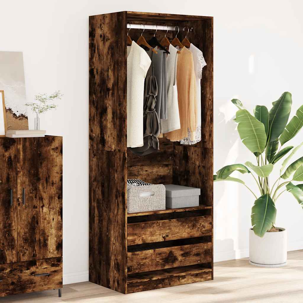 Kleiderschrank mit 2 Schubladen Offen Garderoben Schrank (30-100)x80x200cm - Bild 56 von 103