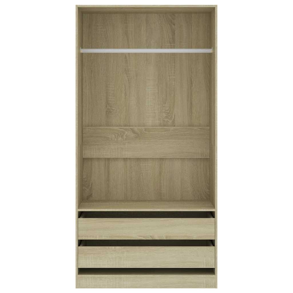 Kleiderschrank mit 2 Schubladen Offen Garderoben Schrank (30-100)x80x200cm - Bild 36 von 103