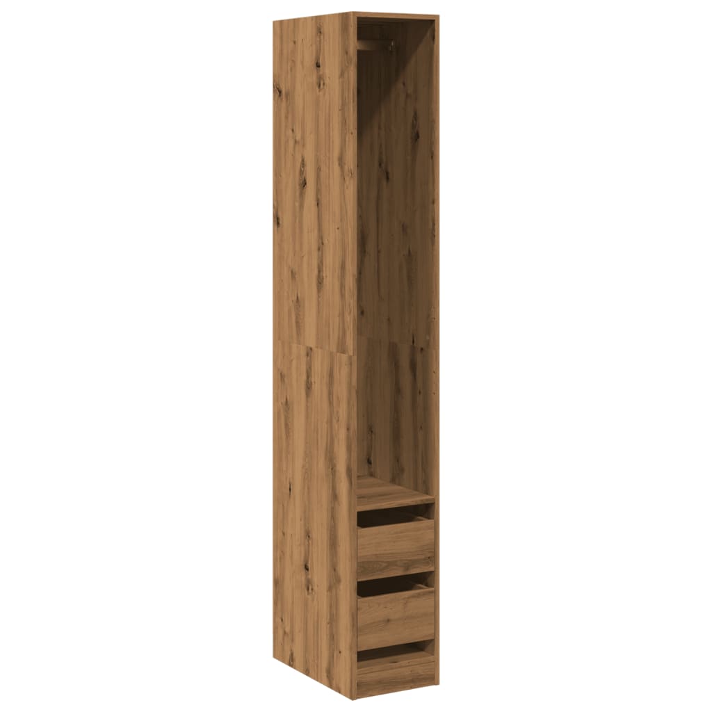 Kleiderschrank mit 2 Schubladen Offen Garderoben Schrank (30-100)x80x200cm - Bild 91 von 103