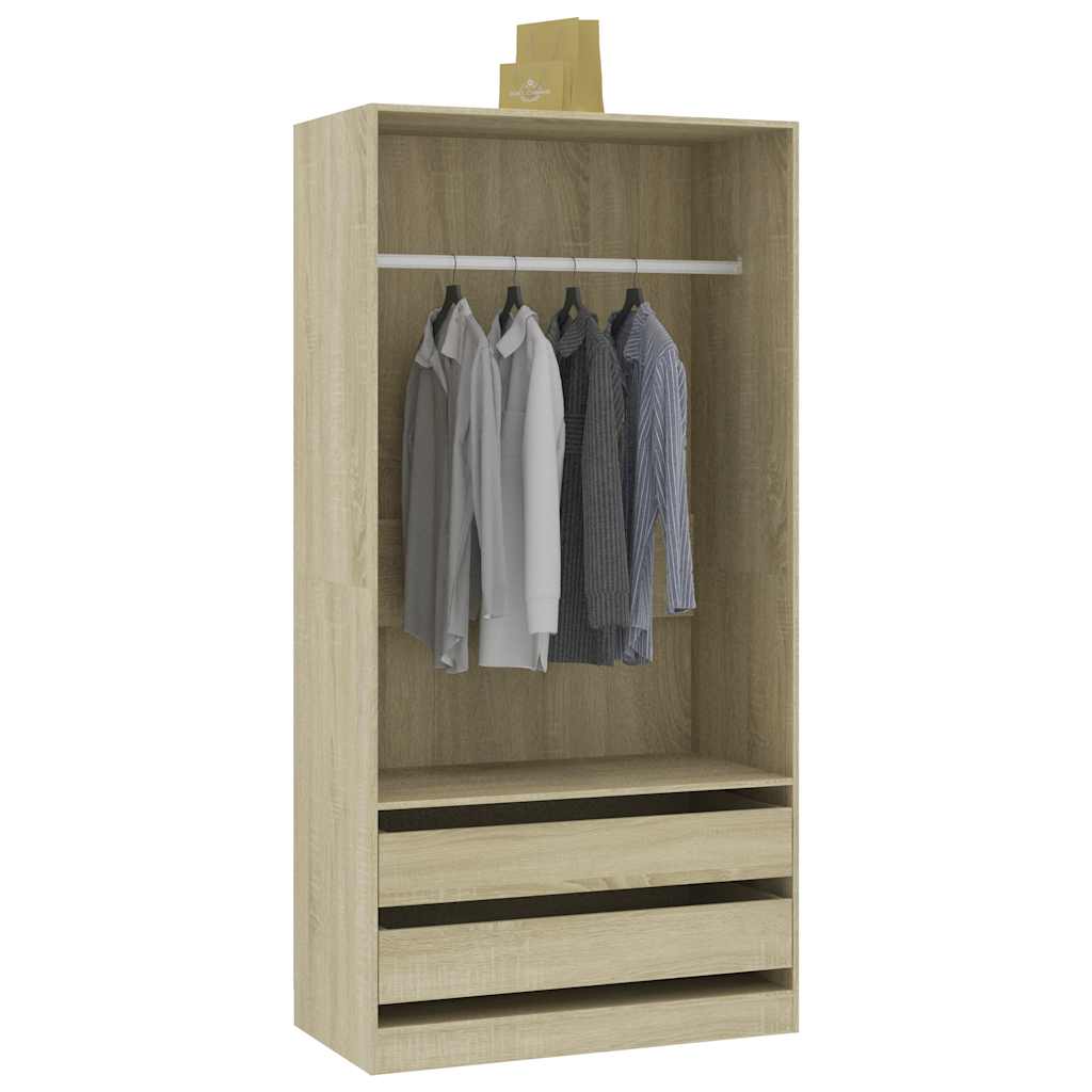 Kleiderschrank mit 2 Schubladen Offen Garderoben Schrank (30-100)x80x200cm - Bild 37 von 103