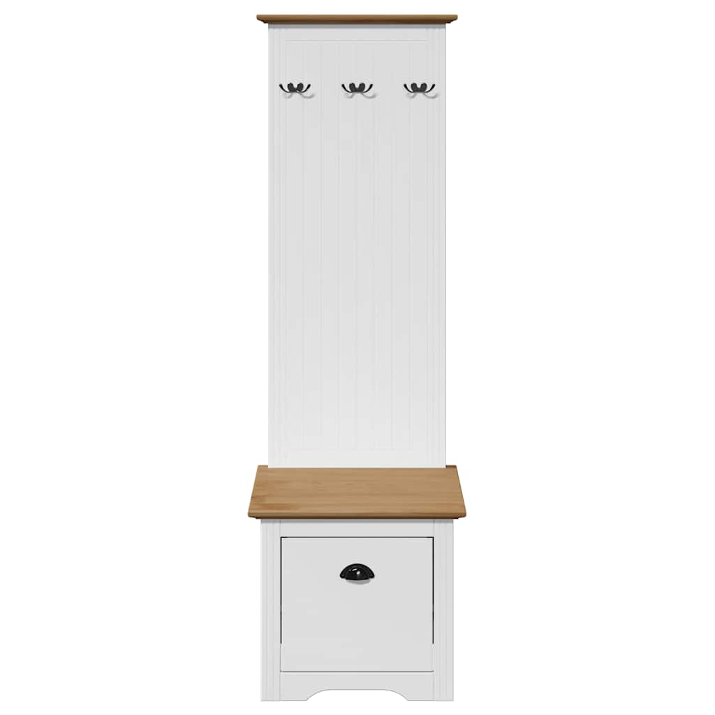 Flurgarderobe Flurschrank Garderobenset Flurmöbel mit Haken Massivholz Kiefer - Bild 16 von 30