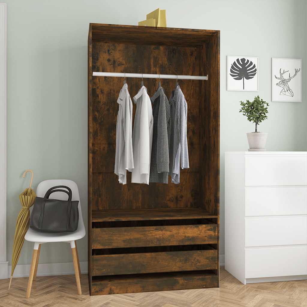 Kleiderschrank mit 2 Schubladen Offen Garderoben Schrank (30-100)x80x200cm - Bild 57 von 103