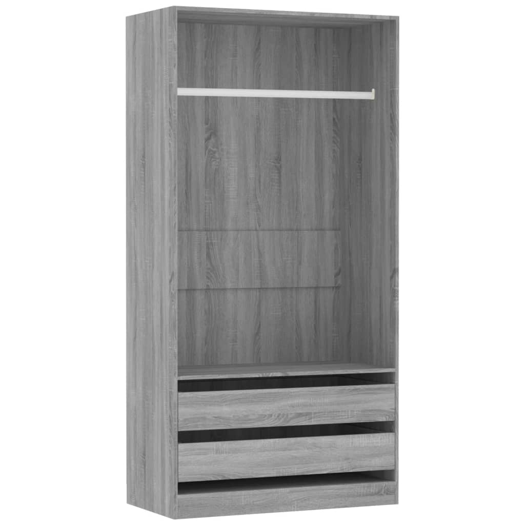 Kleiderschrank mit 2 Schubladen Offen Garderoben Schrank (30-100)x80x200cm - Bild 64 von 103