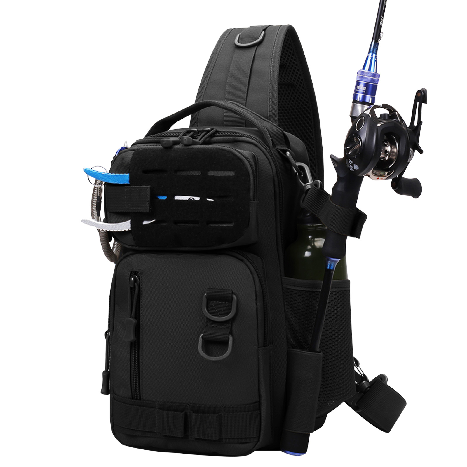Mens Sling Backpack-Molle Tactical Military-Outdoor Travel Shoulder Chest Bag - Picture 25 of 68