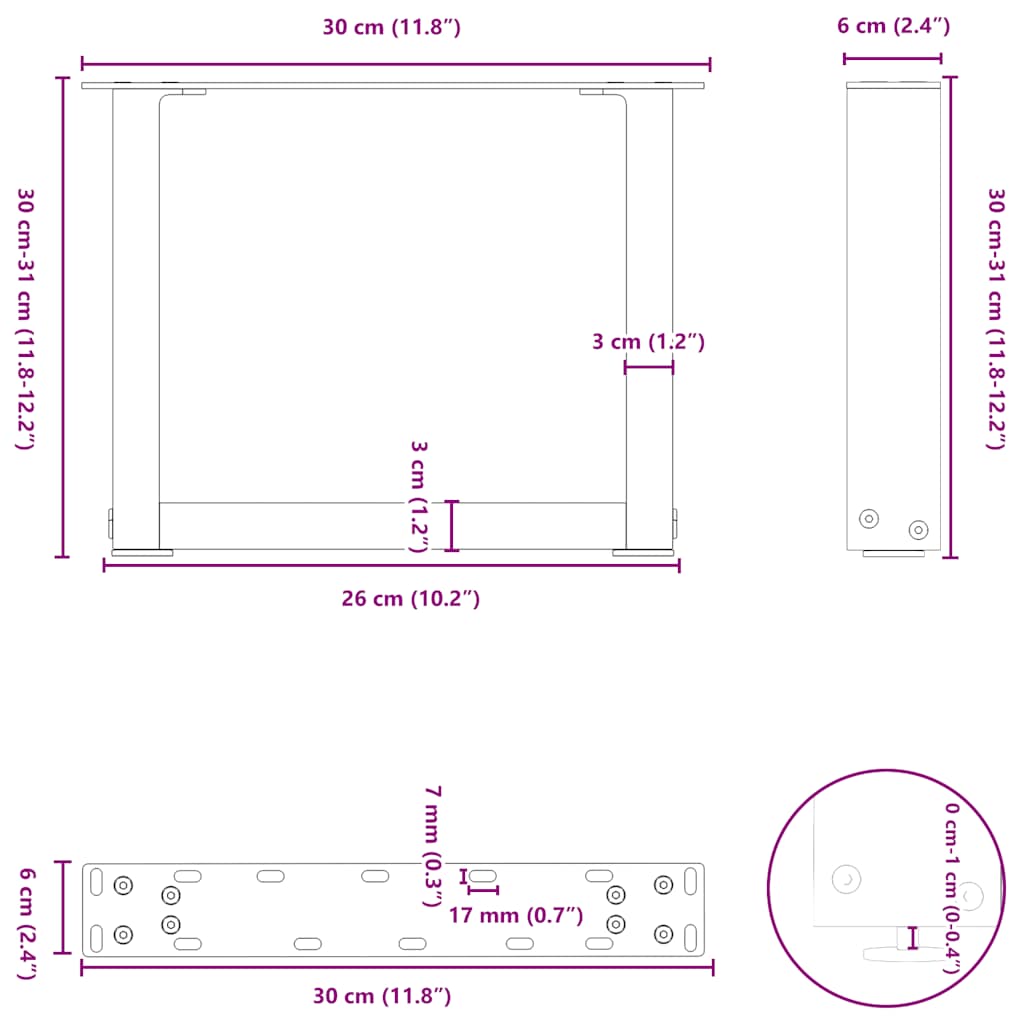 Tischgestell U-Form Tischbeine Tischfüße Couchtischgestell Stahl Untergestell - Bild 52 von 52