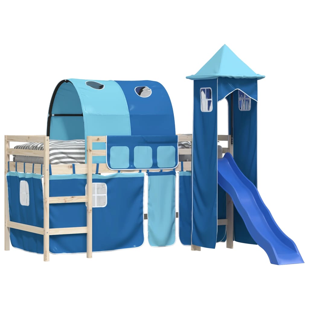 Vorhänge für Hochbett mit Tunnel Turm Bettvorhang Kinderbett Spielvorhang vidaXL - Bild 28 von 46