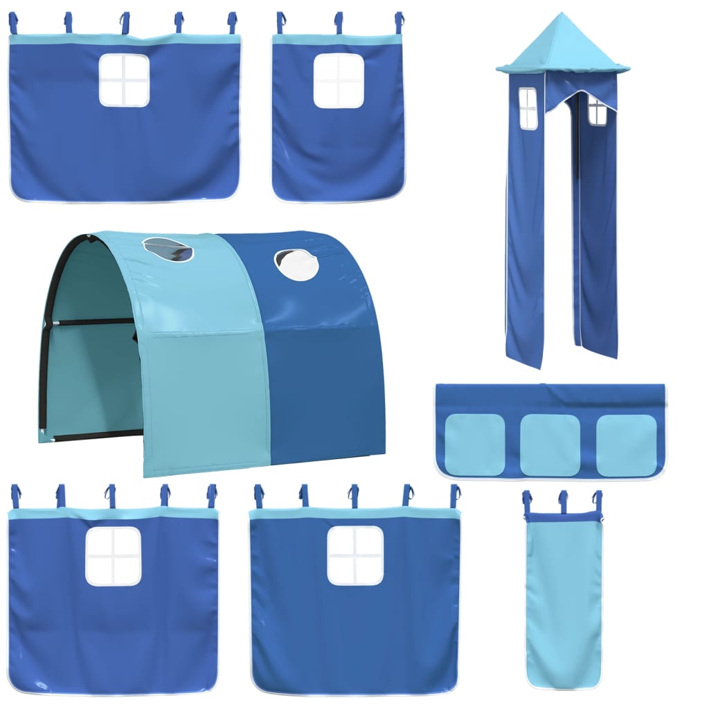 Vorhänge für Hochbett mit Tunnel Turm Bettvorhang Kinderbett Spielvorhang vidaXL - Bild 27 von 46