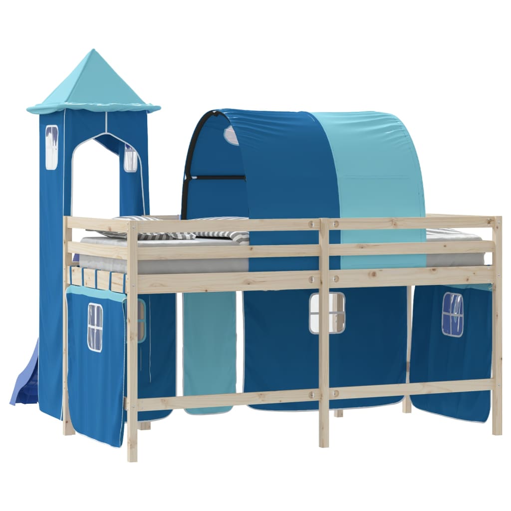 Vorhänge für Hochbett mit Tunnel Turm Bettvorhang Kinderbett Spielvorhang vidaXL - Bild 31 von 46