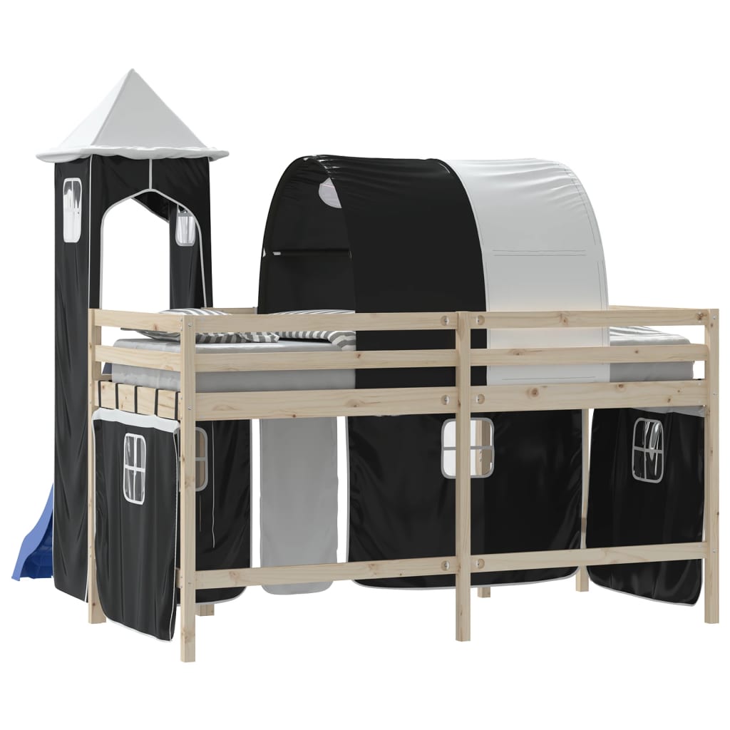 Vorhänge für Hochbett mit Tunnel Turm Bettvorhang Kinderbett Spielvorhang vidaXL - Bild 20 von 46