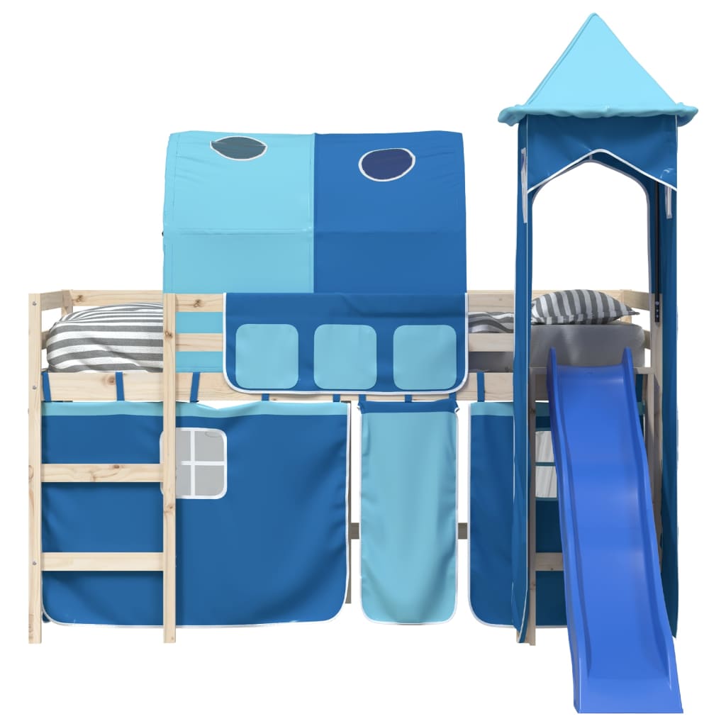 Vorhänge für Hochbett mit Tunnel Turm Bettvorhang Kinderbett Spielvorhang vidaXL - Bild 29 von 46