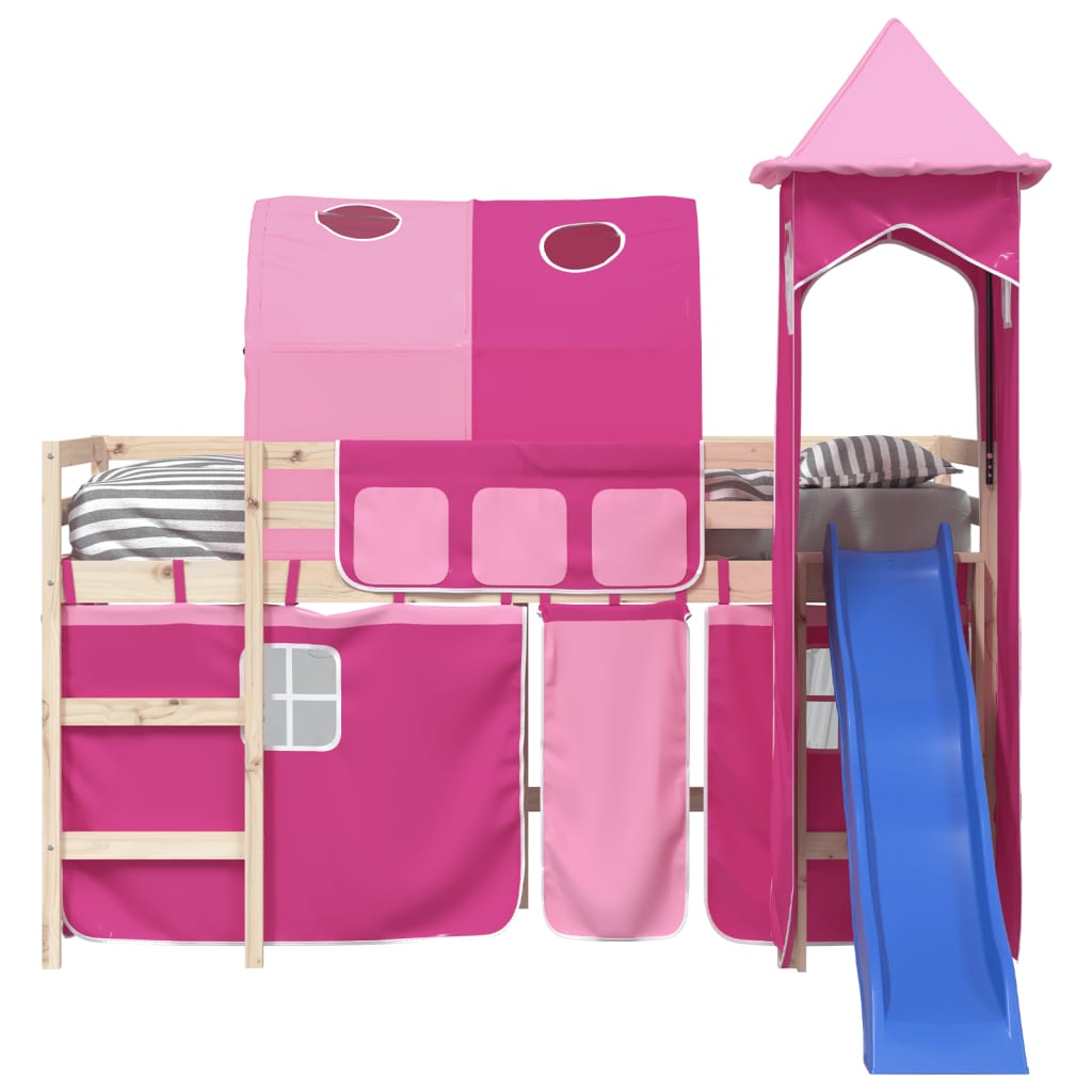 Vorhänge für Hochbett mit Tunnel Turm Bettvorhang Kinderbett Spielvorhang vidaXL - Bild 40 von 46