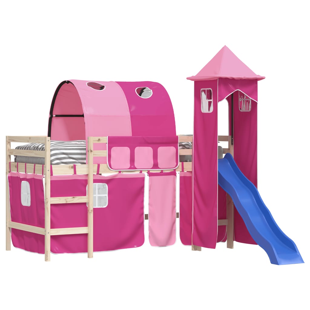 Vorhänge für Hochbett mit Tunnel Turm Bettvorhang Kinderbett Spielvorhang vidaXL - Bild 39 von 46