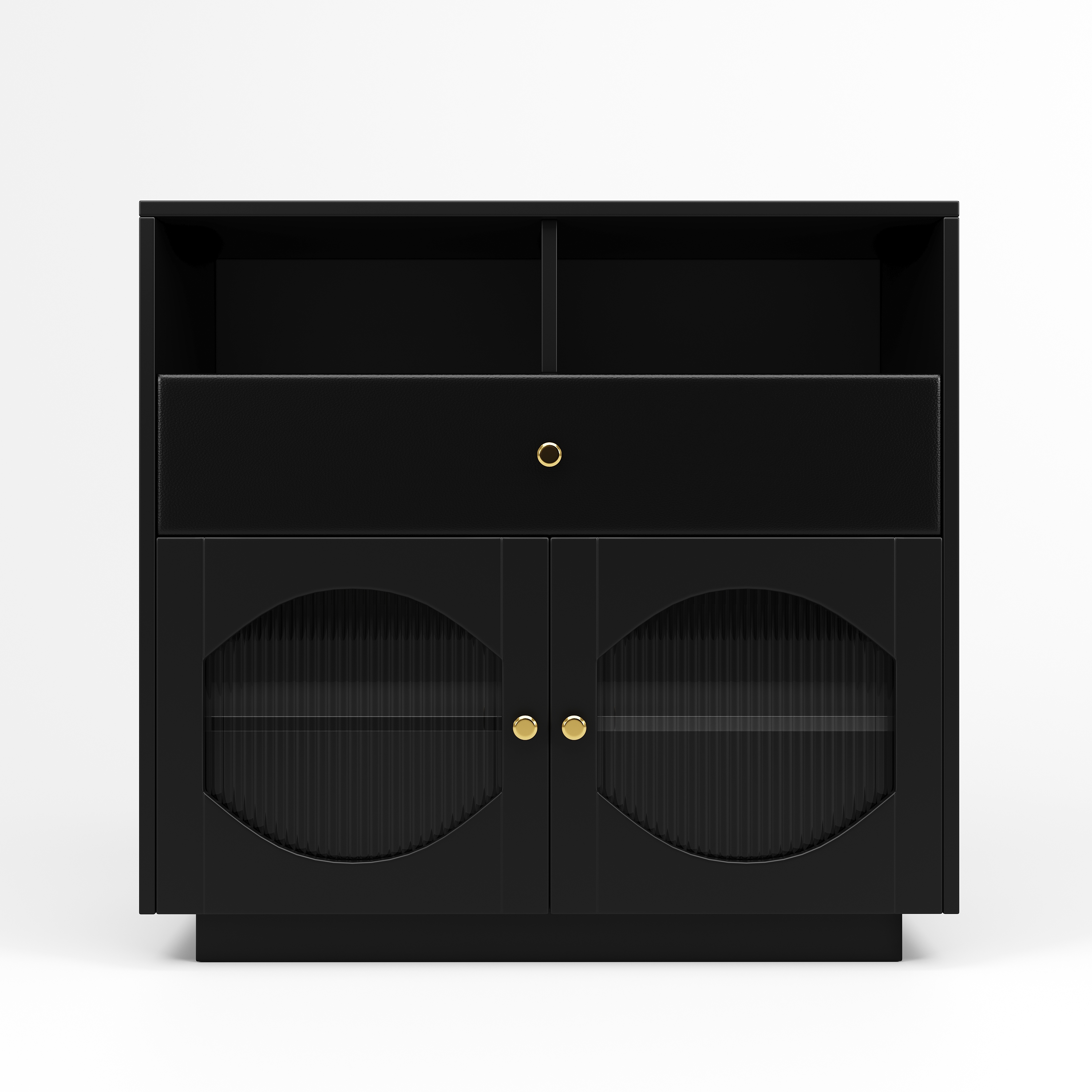 Küchenschrank, Sideboard mit Glastüren, Aufbewahrungsschrank, Buffetschrank 