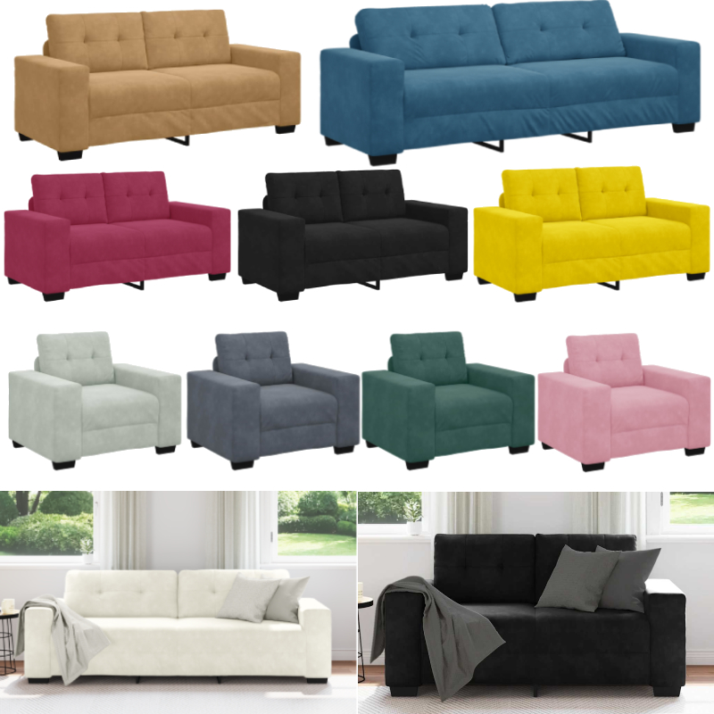 1/2/3 Sitzer Loungesessel Sessel Sofa Fernsehsessel Clubsessel Relaxsessel Samt - Bild 16 von 330