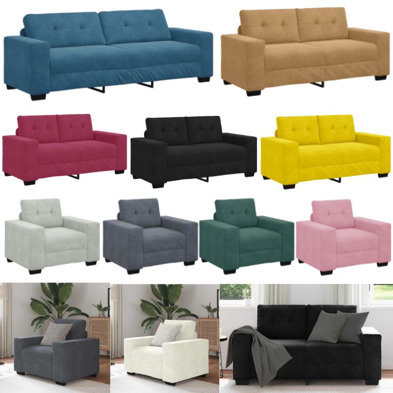 1/2/3 Sitzer Loungesessel Sessel Sofa Fernsehsessel Clubsessel Relaxsessel Samt - Bild 15 von 330