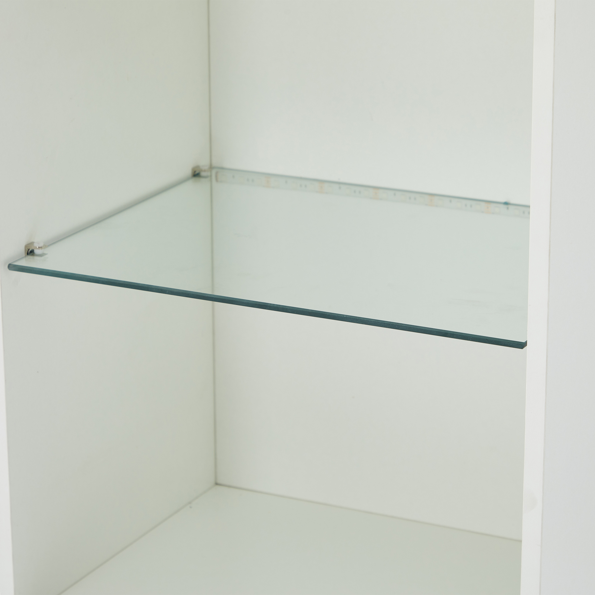 Hochglanz Sideboard Kommode Vitrine mit LED-Beleuchtung Hochschrank Lagerschrank