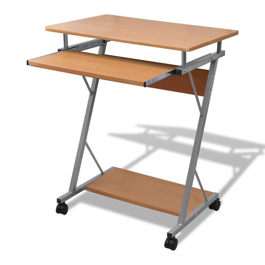 Computertisch Schreibtisch Rollen Bürotisch Computerwagen PC Tisch Computermöbel - Bild 15 von 19
