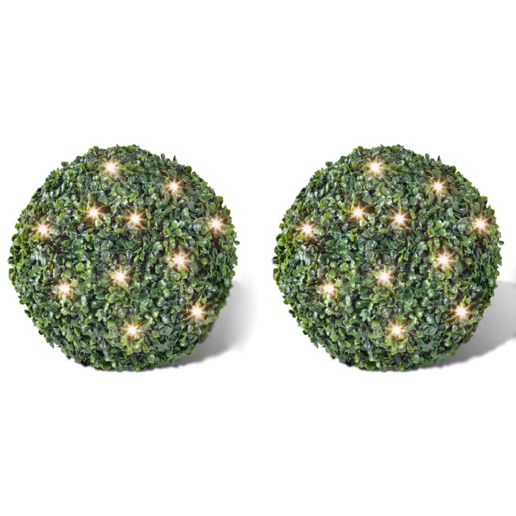 2x Buchskugel Buchsbaum Kugel Buchsbaumkugel Kunstbaum Weihnachtskugeln Dekor - Bild 16 von 29