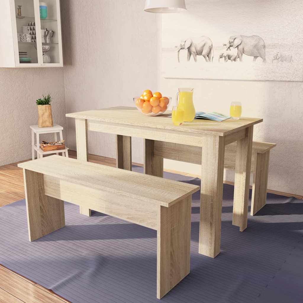 Essgruppe 3/5-tlg. Esstisch Holztisch Tischgruppe Küchentisch 1 Tisch 2/4 Stuhl - Bild 10 von 42