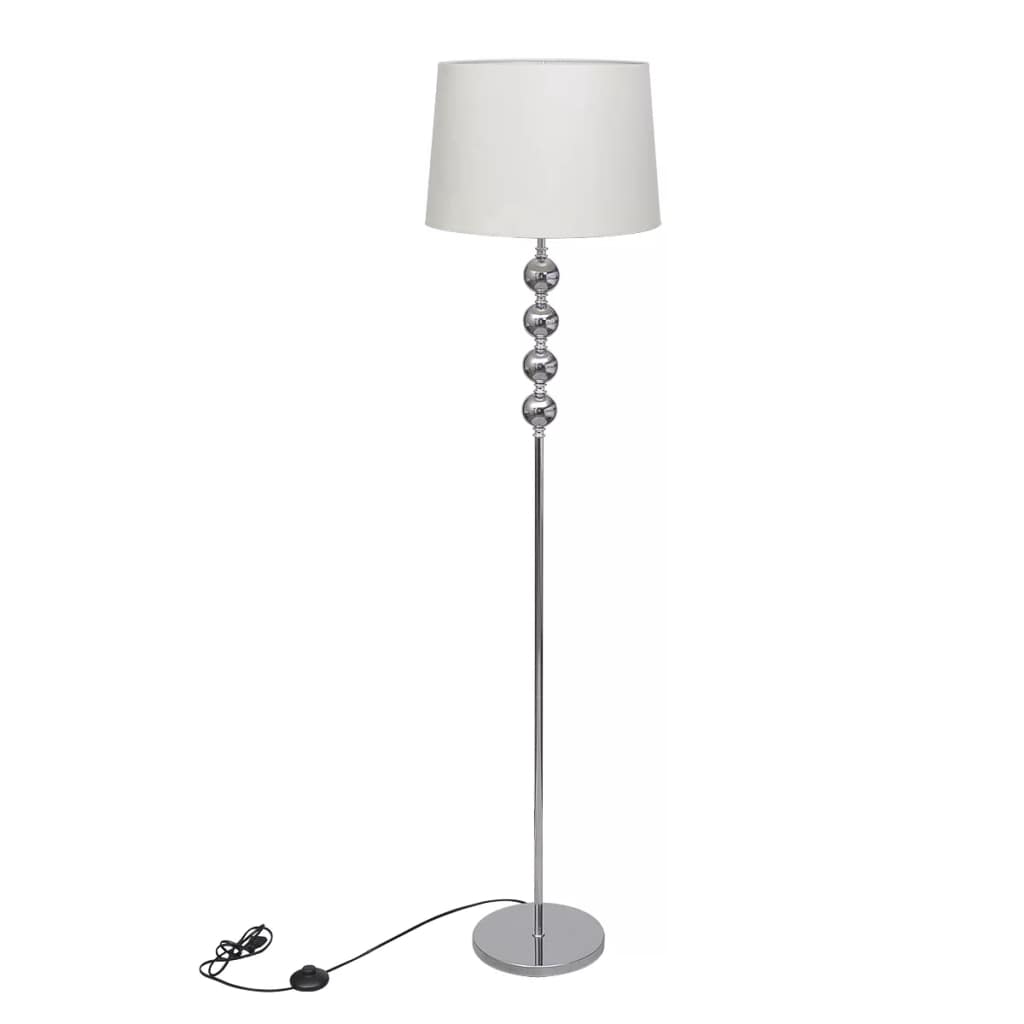 Stehlampe Stehleuchte Lampe Leuchte Standleuchte Wohnzimmerlampe mit Stoffschirm - Bild 2 von 16
