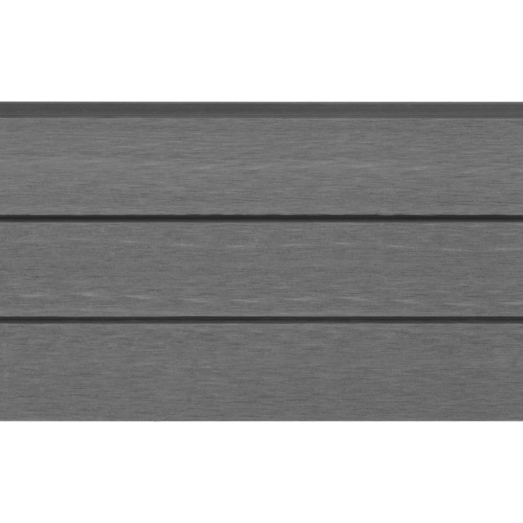 9x Brett WPC Ersatz Sichtschutz Zaun Steckzaun Paneel Set 170 cm Braun/Grau - Bild 8 von 9