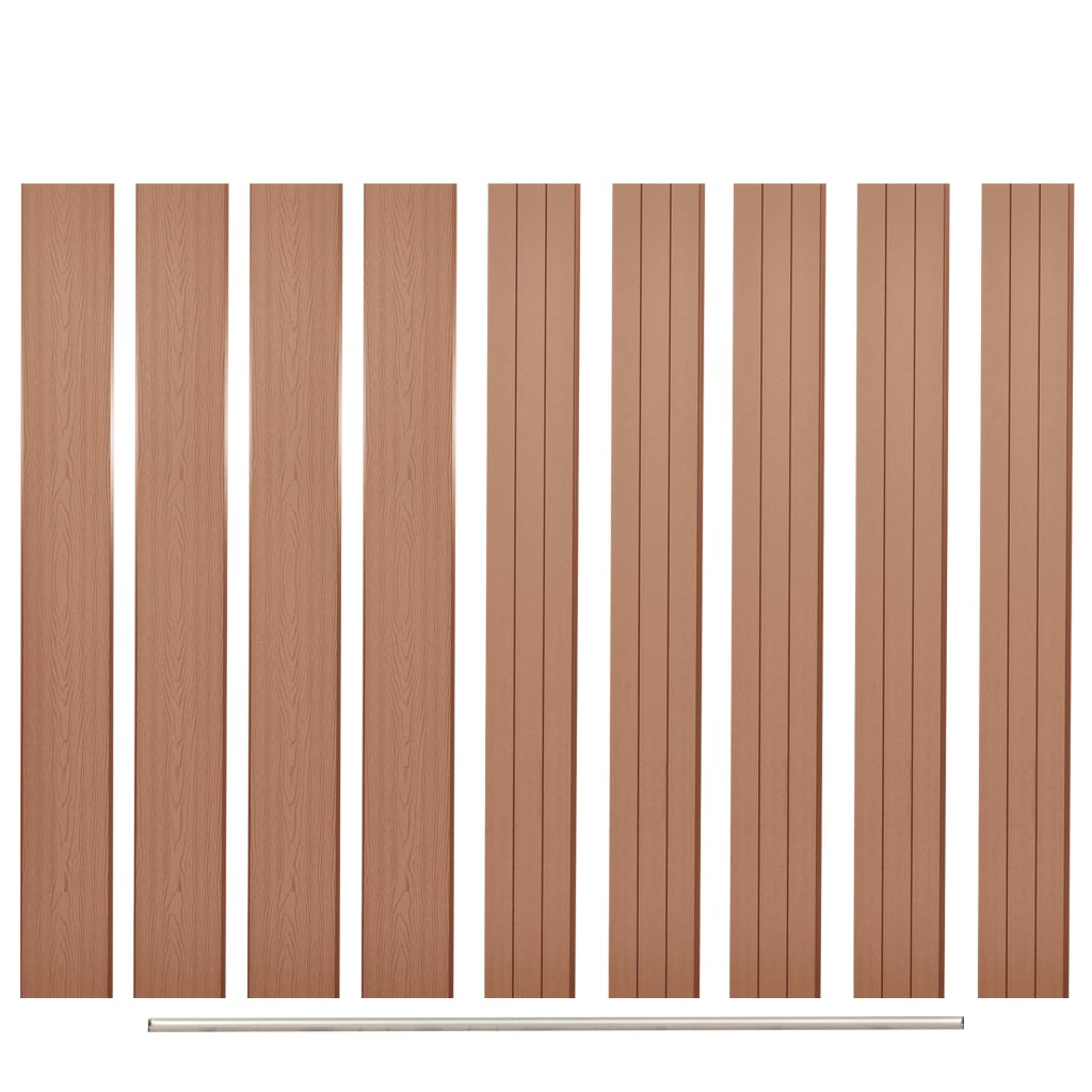 9 Stk. Ersatz-Zaunbretter WPC Zaunlatte Zaunkappen Gartenzaun Balkonbretter Neu - Bild 10 von 11