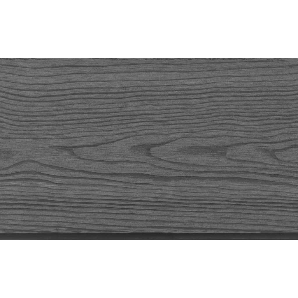 9x Brett WPC Ersatz Sichtschutz Zaun Steckzaun Paneel Set 170 cm Braun/Grau - Bild 9 von 9