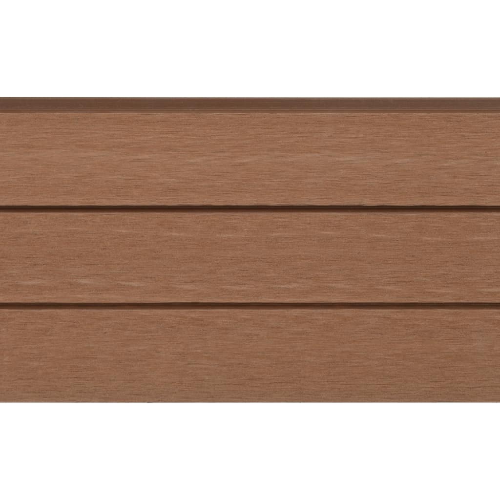 9x Brett WPC Ersatz Sichtschutz Zaun Steckzaun Paneel Set 170 cm Braun/Grau - Bild 4 von 9
