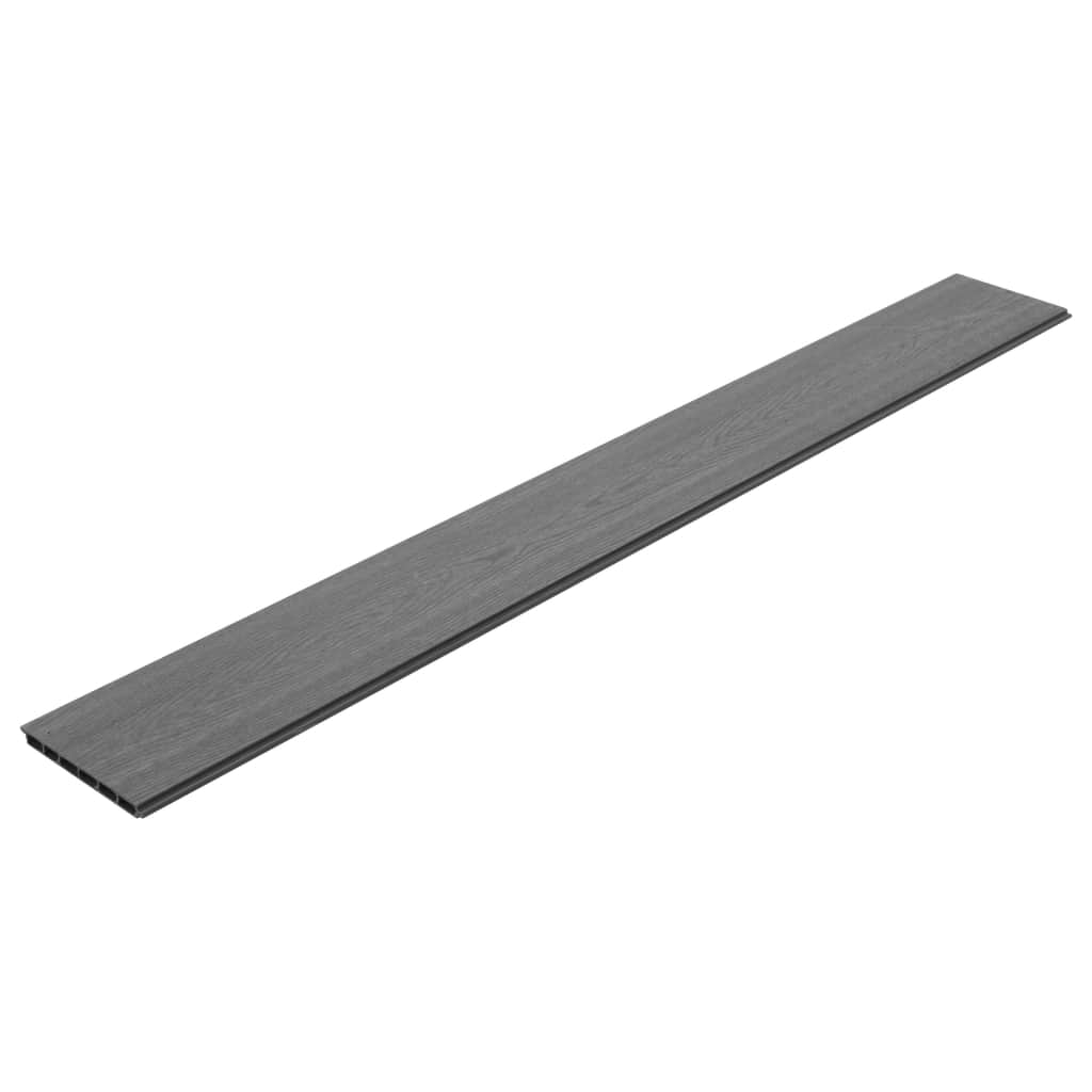 9x Brett WPC Ersatz Sichtschutz Zaun Steckzaun Paneel Set 170 cm Braun/Grau - Bild 7 von 9