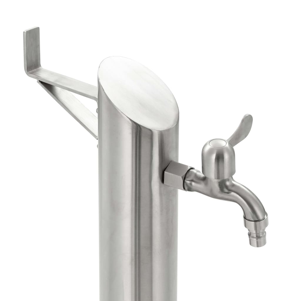 Garten-Wassersäule Edelstahl 95/65 cm Wasserzapfstelle Brunnen Wasserzapfsäule - Bild 23 von 50