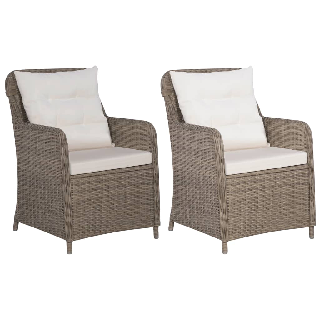 2x Gartenstuhl Poly Rattan Gartensessel Stuhl Gartenmöbel Sessel Stühle Outdoor - Bild 4 von 19