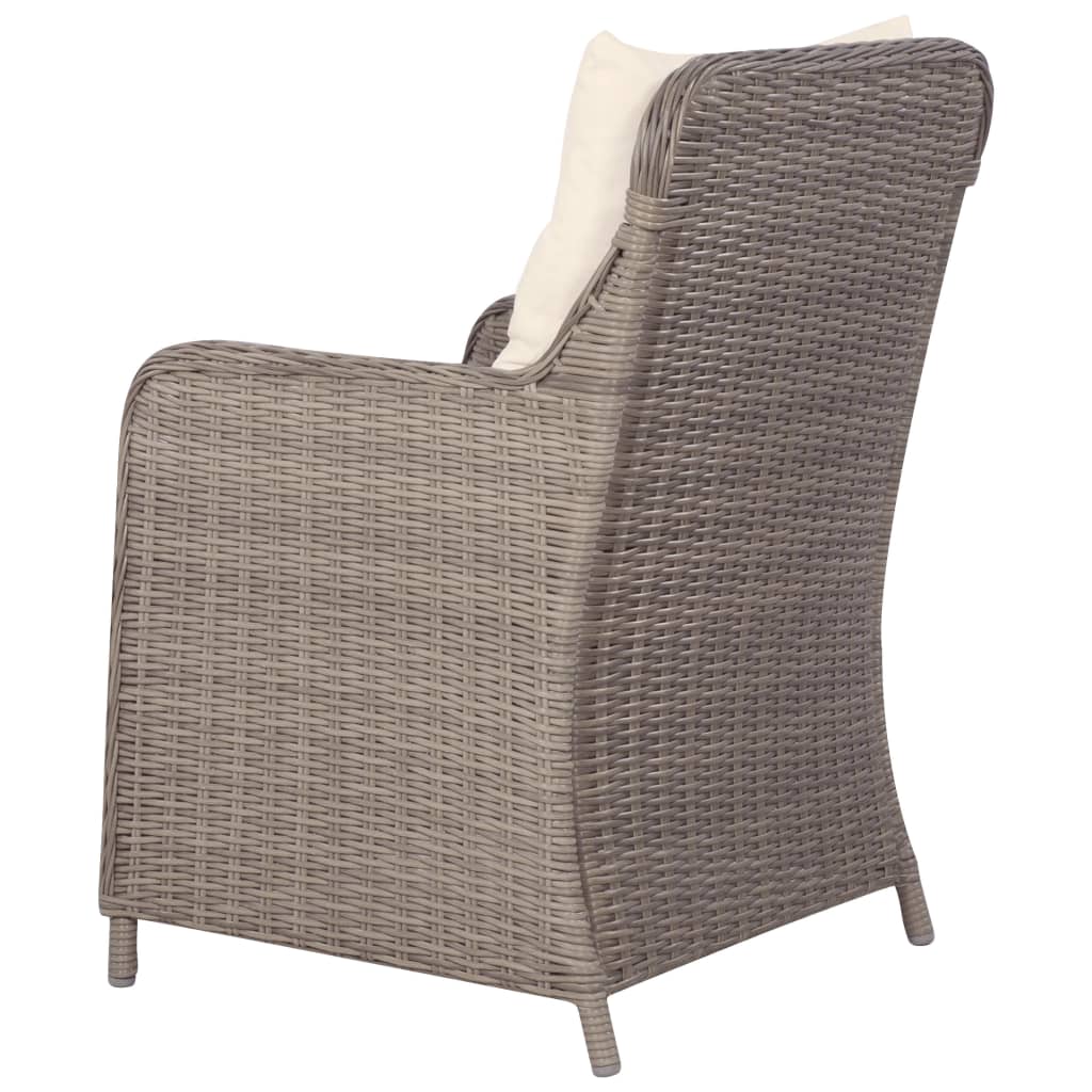 2x Gartenstuhl Poly Rattan Gartensessel Stuhl Gartenmöbel Sessel Stühle Outdoor - Bild 8 von 19