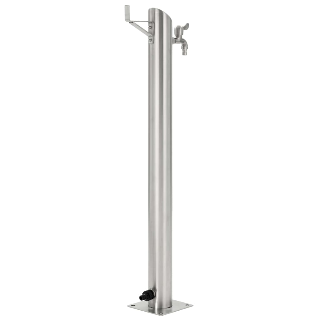 Garten-Wassersäule Edelstahl 95/65 cm Wasserzapfstelle Brunnen Wasserzapfsäule - Bild 20 von 50