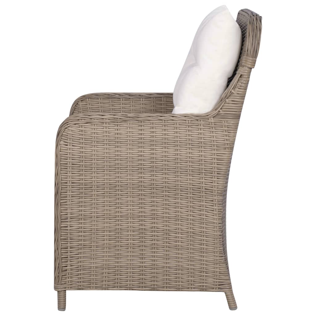 2x Gartenstuhl Poly Rattan Gartensessel Stuhl Gartenmöbel Sessel Stühle Outdoor - Bild 7 von 19
