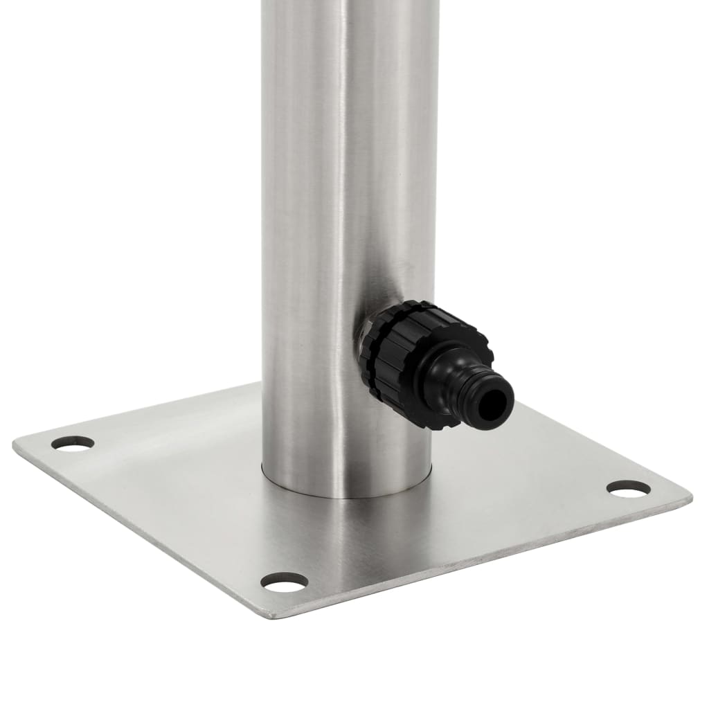 Garten-Wassersäule Edelstahl 95/65 cm Wasserzapfstelle Brunnen Wasserzapfsäule - Bild 14 von 50