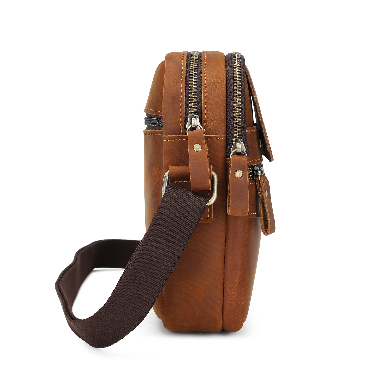 Vintage Men Messenger Shoulder Bag Genuine Leather Business Travel Handbag New - Picture 34 of 37