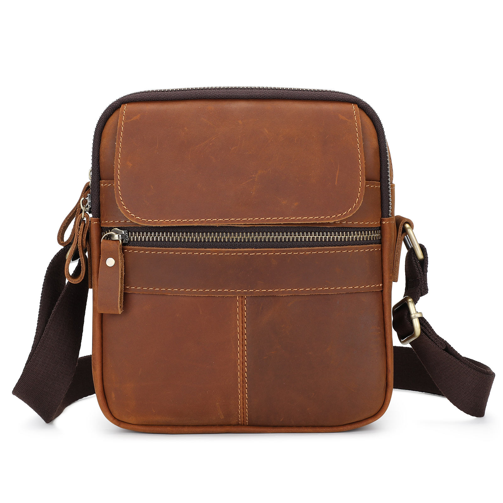 Vintage Men Messenger Shoulder Bag Genuine Leather Business Travel Handbag New - Picture 29 of 37