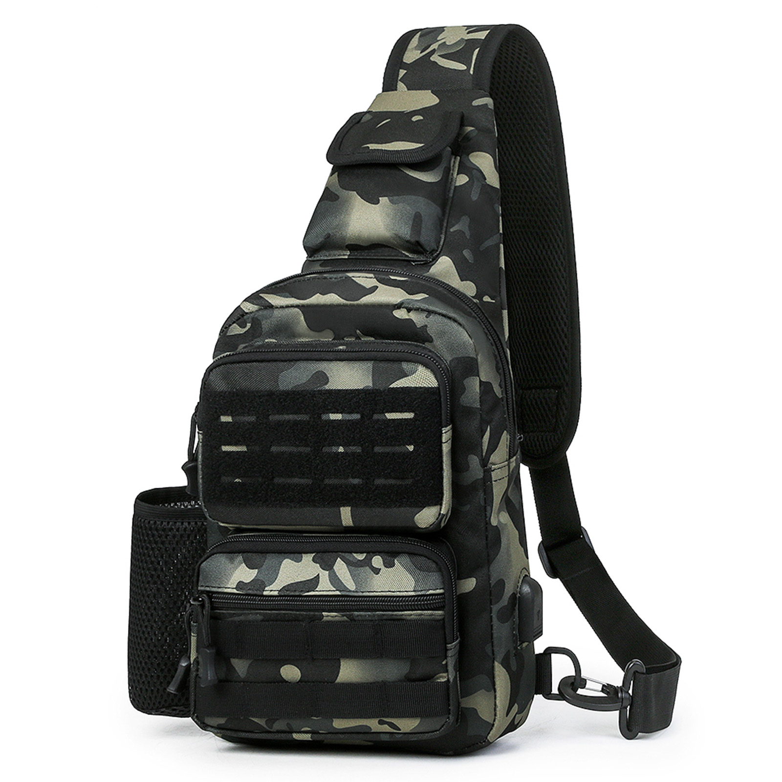 Mens Sling Backpack-Molle Tactical Military-Outdoor Travel Shoulder Chest Bag - Picture 45 of 68