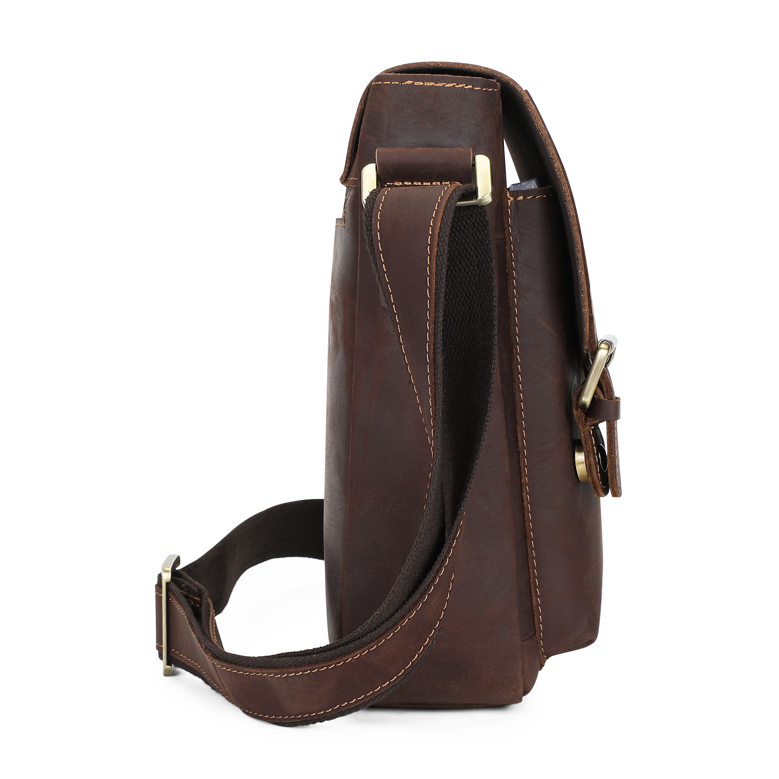 Vintage Men Messenger Shoulder Bag Genuine Leather Business Travel Handbag New - Picture 16 of 37