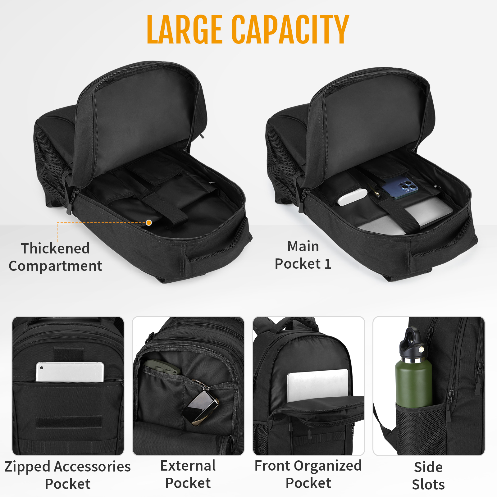 Militär Rucksack 15L Bundeswehr Rucksack Herren Taktischer Molle Schulrucksack