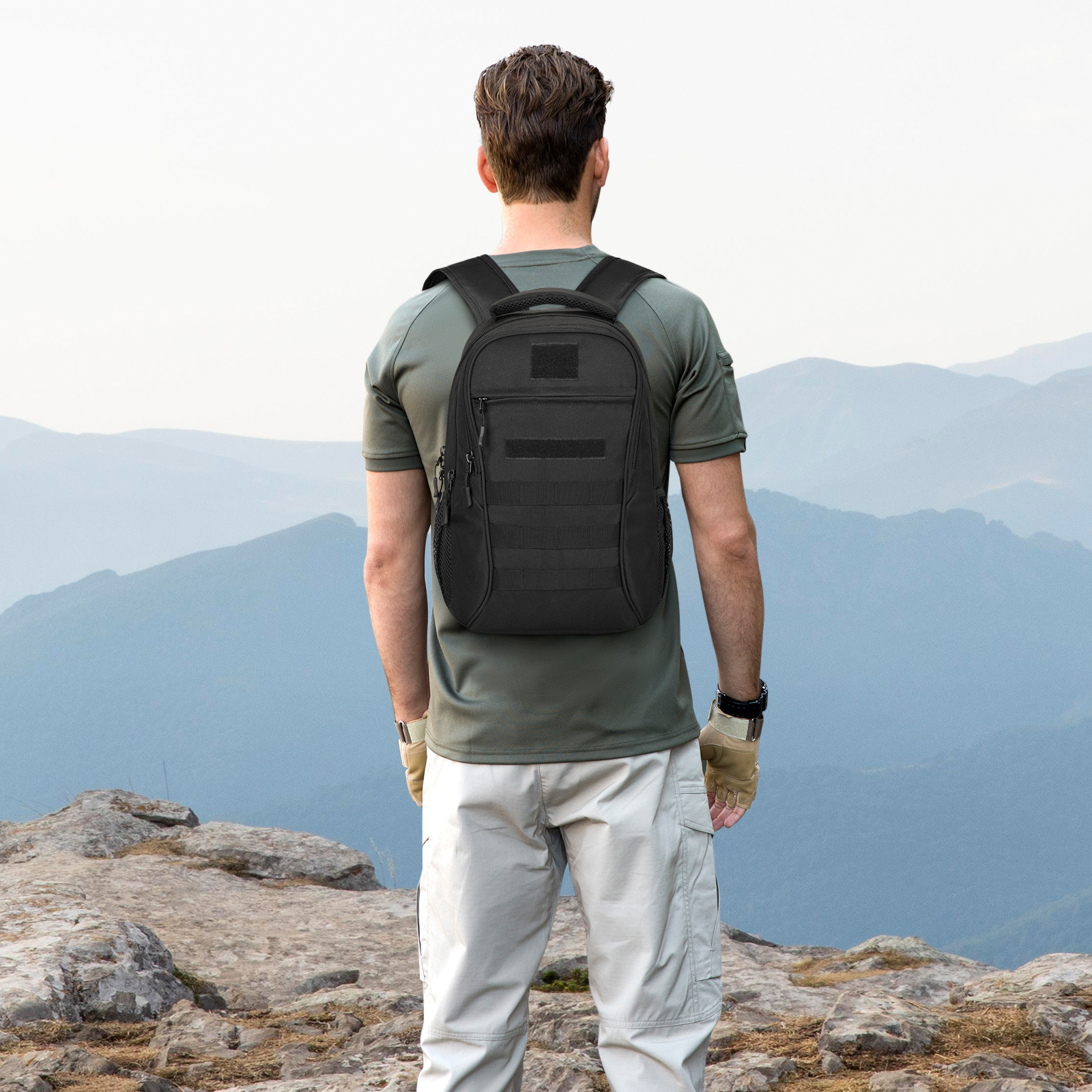 Militär Rucksack 15L Bundeswehr Rucksack Herren Taktischer Molle Schulrucksack