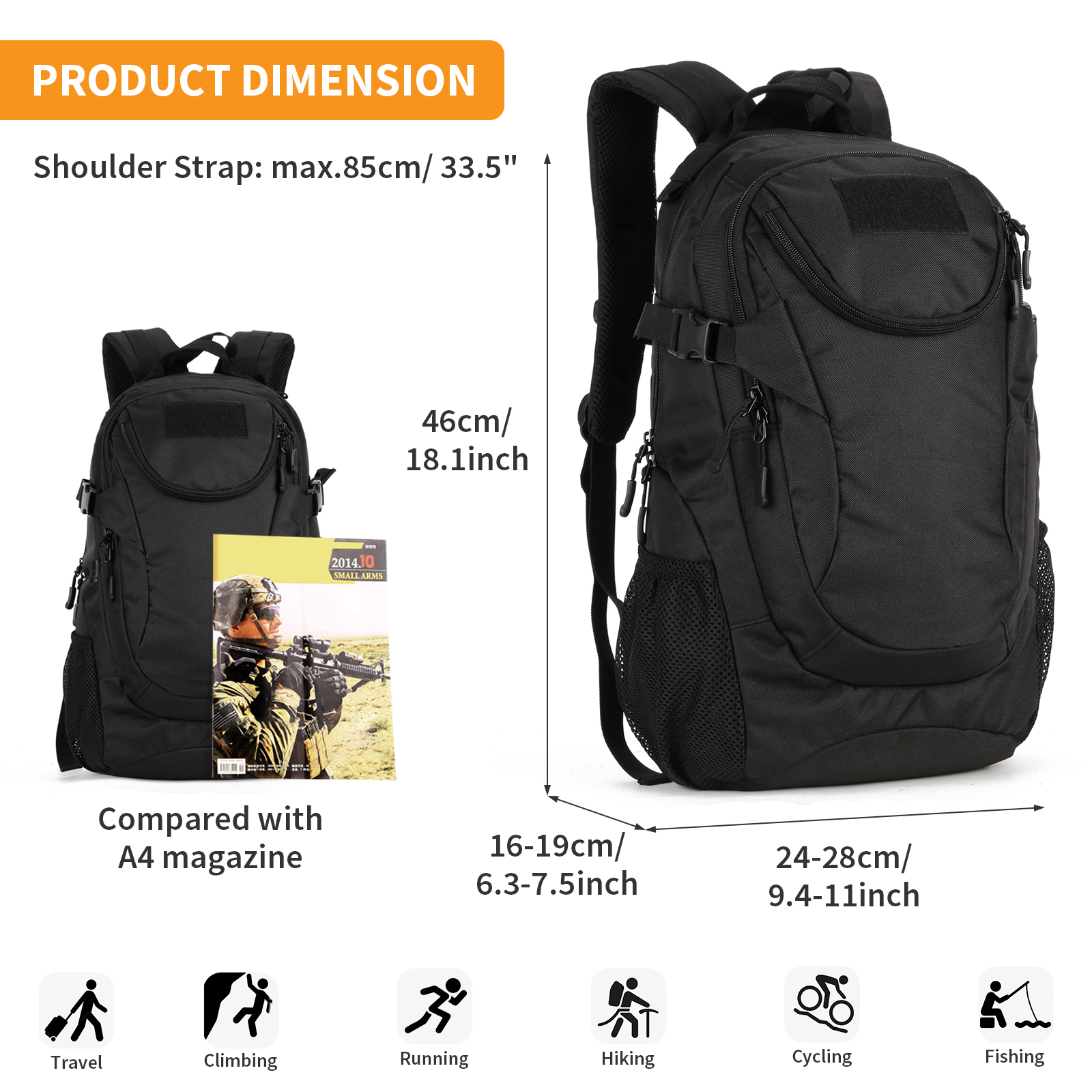40L 60L Herren Damen Rucksack Wasserdicht Wanderrucksack Trekking Reiserucksack - Bild 10 von 75