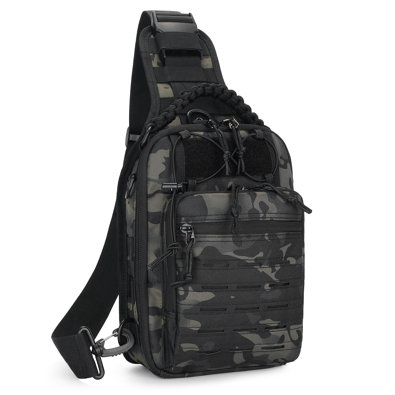Mens Sling Backpack-Molle Tactical Military-Outdoor Travel Shoulder Chest Bag - Picture 35 of 68