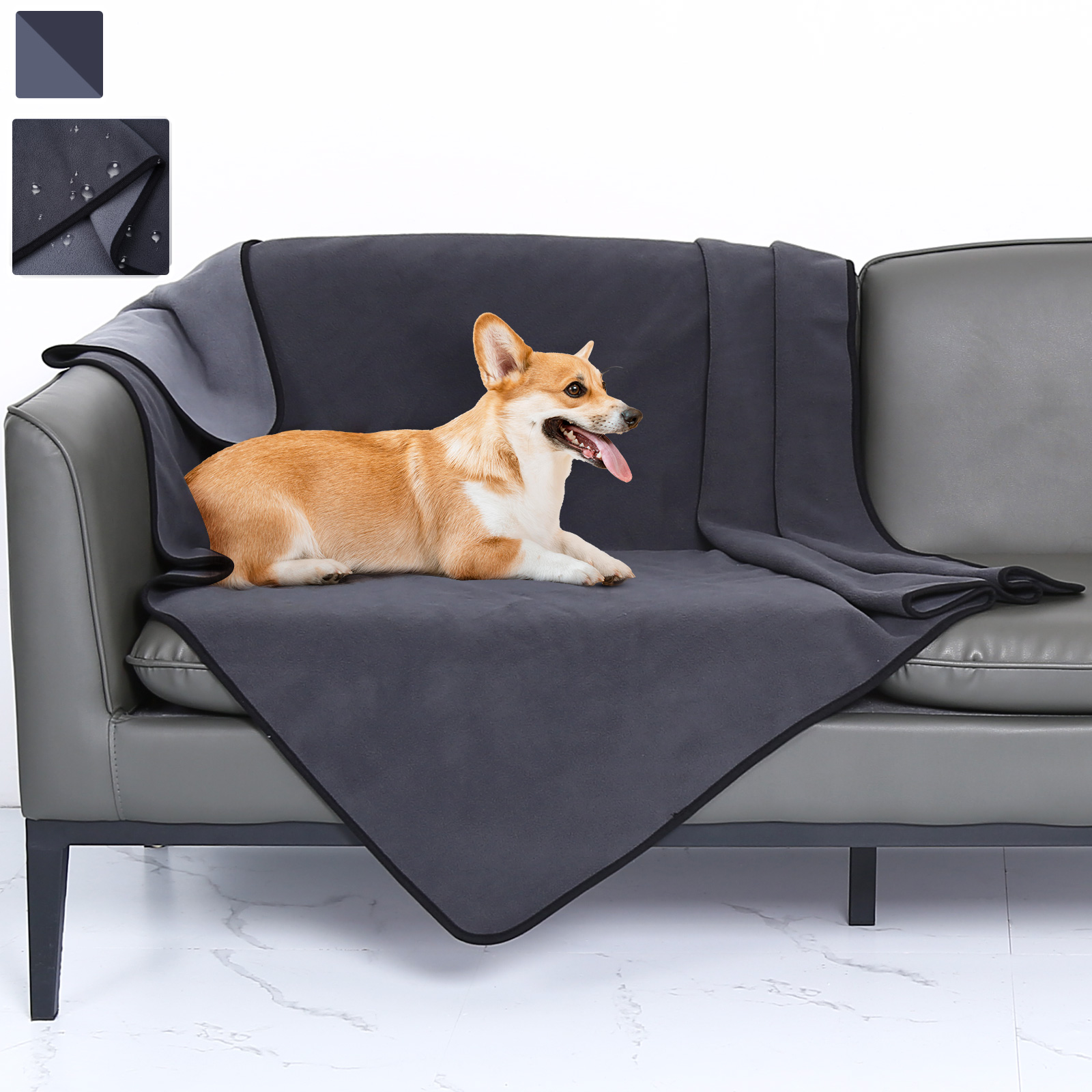 Dog Blanket Pet Blankets Dog Mat Fleece Blanket Waterproof for Sofa Bed - Picture 13 of 37