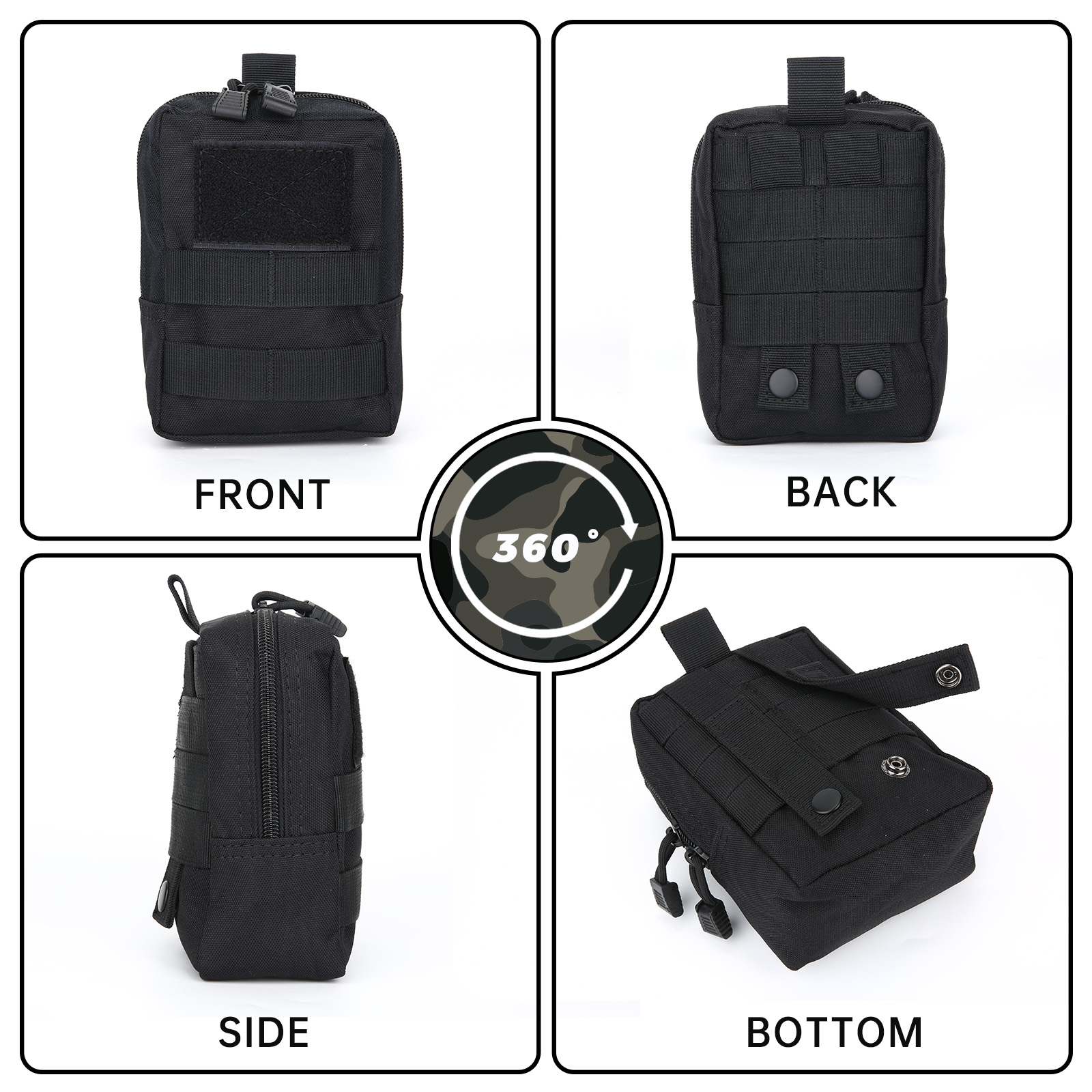 Military Tactical Molle Pouch Multi Purpose Utility Bag Outdoor EDC Waist Pack - Picture 27 of 95