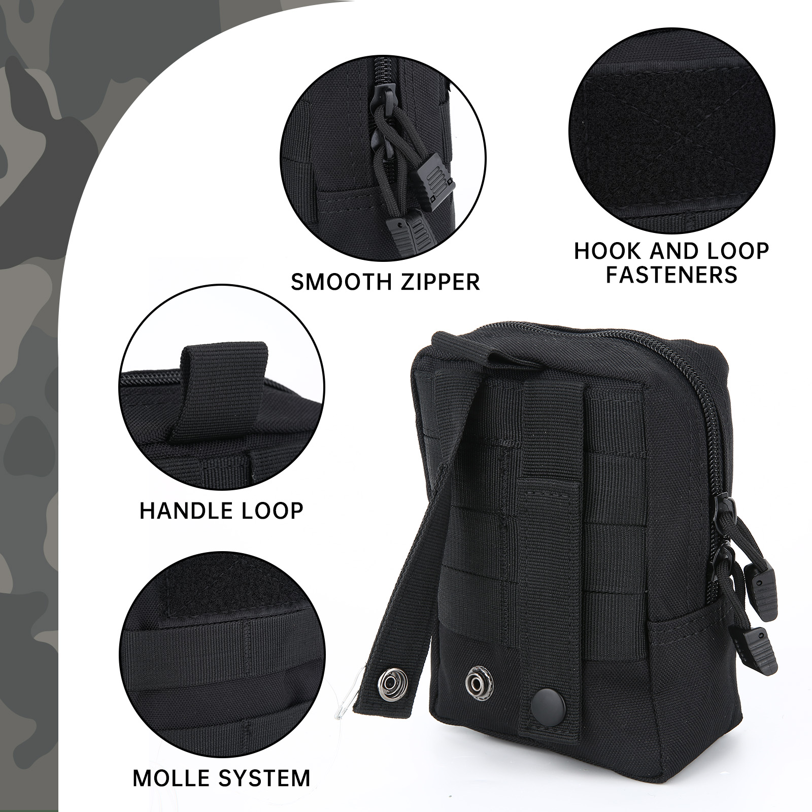 Military Tactical Molle Pouch Multi Purpose Utility Bag Outdoor EDC Waist Pack - Picture 29 of 95