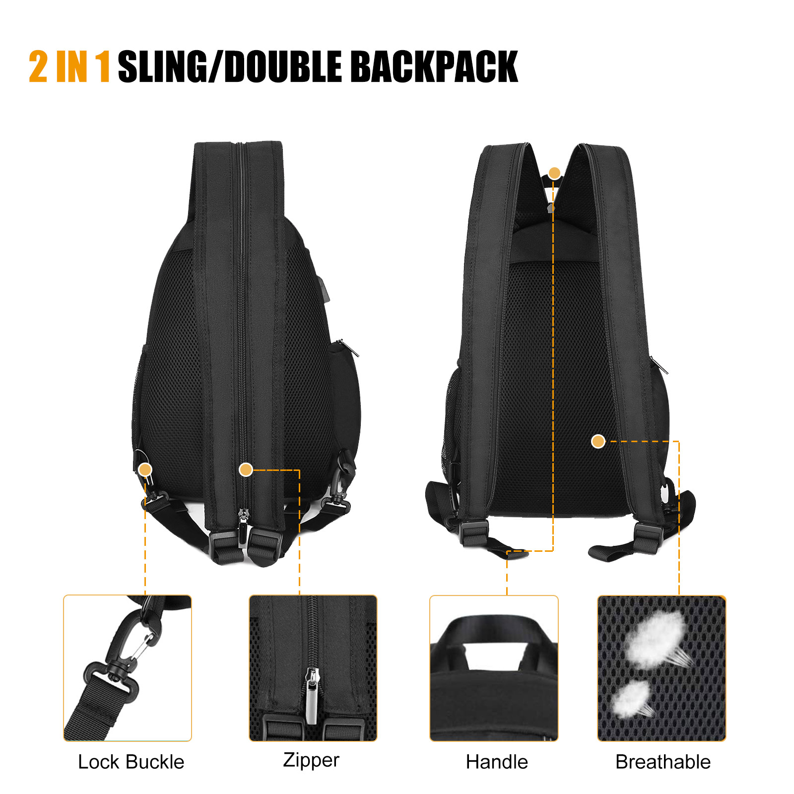 Kamera Sling Rucksack Wasserdicht Kamerarucksack für DSLR SLR Canon Nikon Kamera